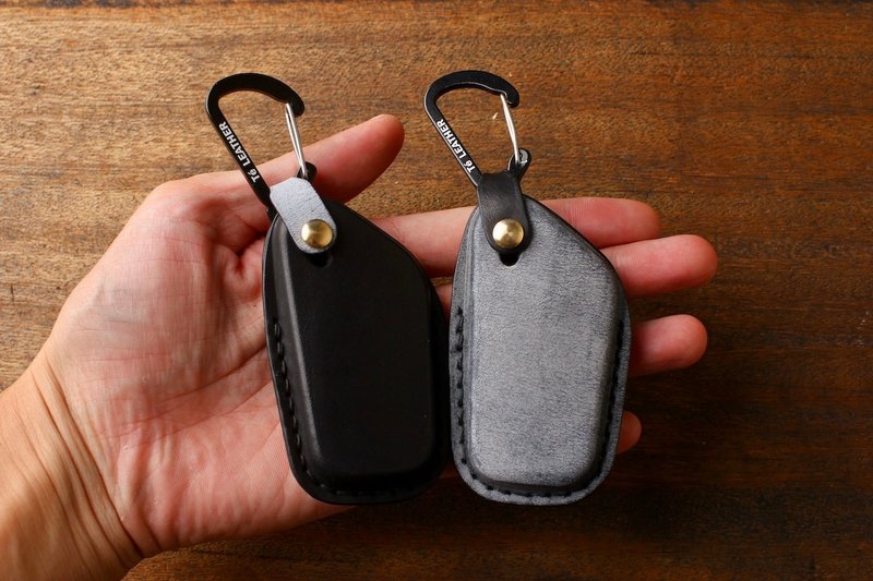 Tea leather Pgo Spring 125 motorcycle key cover TIG is available【customized】 - Keychains - Genuine Leather 