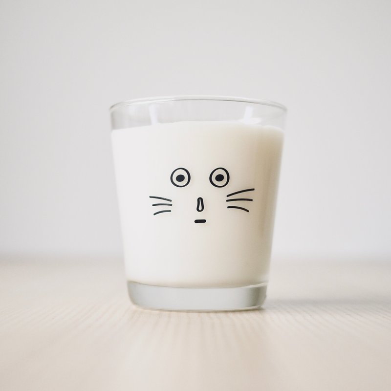 Emoji Candle for sleep Fragrance Mood Candle Nunu Baby Fragrance - เทียน/เชิงเทียน - แก้ว ขาว