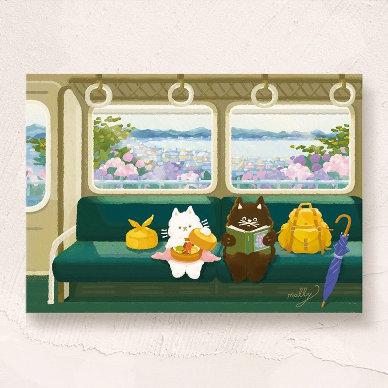 postcard-閱讀系列-初夏的江之電 - 卡片/明信片 - 紙 多色