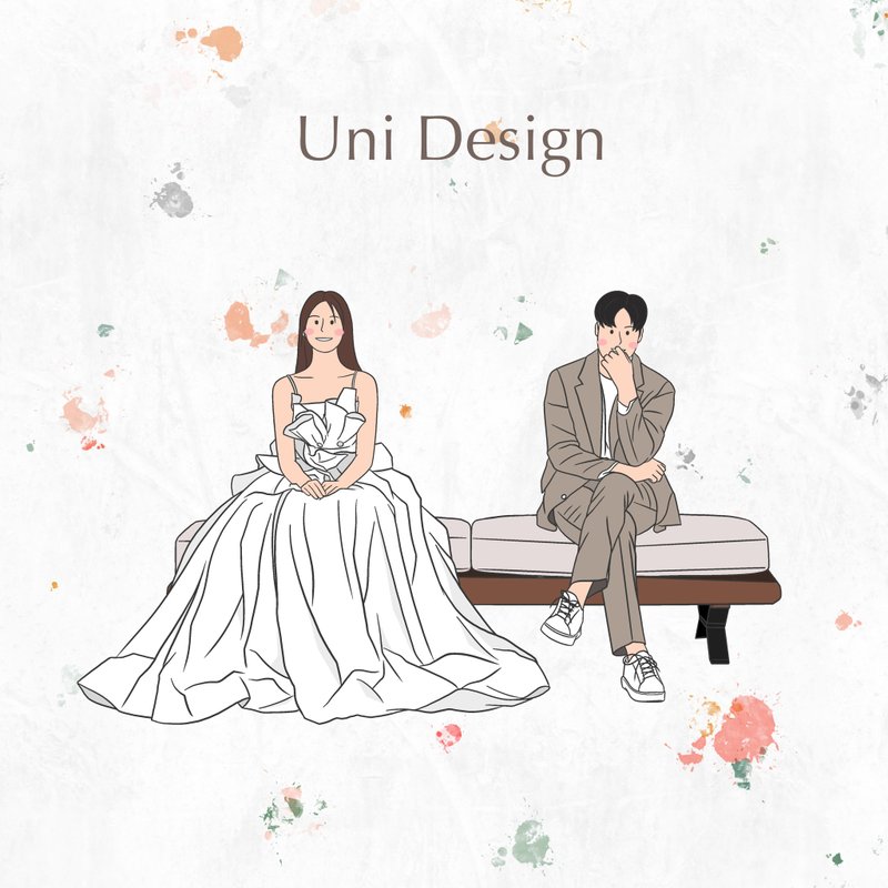 【Uni Design】似顏繪 客製畫像 人物繪製 無臉畫 客製繪圖 - 電子似顏繪/繪畫/插畫 - 其他材質 