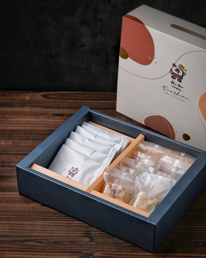 [New Year Gift Box] Snow Q Cake Tea Bag Set Exquisite Gift Box - Handmade Cookies - Fresh Ingredients 