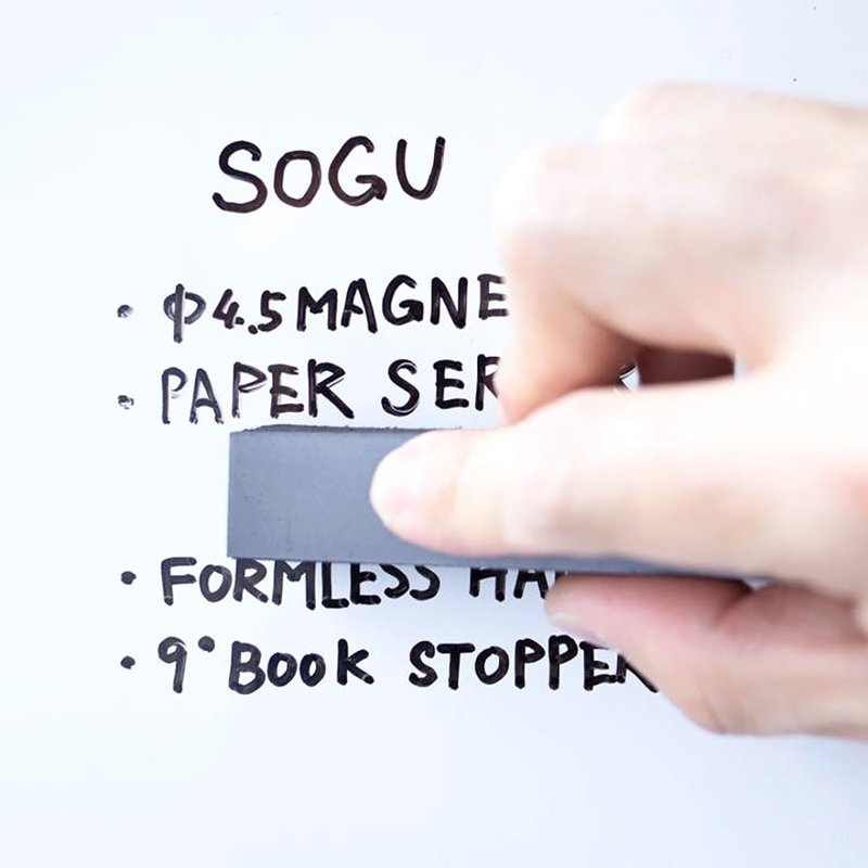 SOGU |  BLACK BAR ERASER for white board   3 pieces - แม็กเน็ต - วัสดุอื่นๆ สีดำ