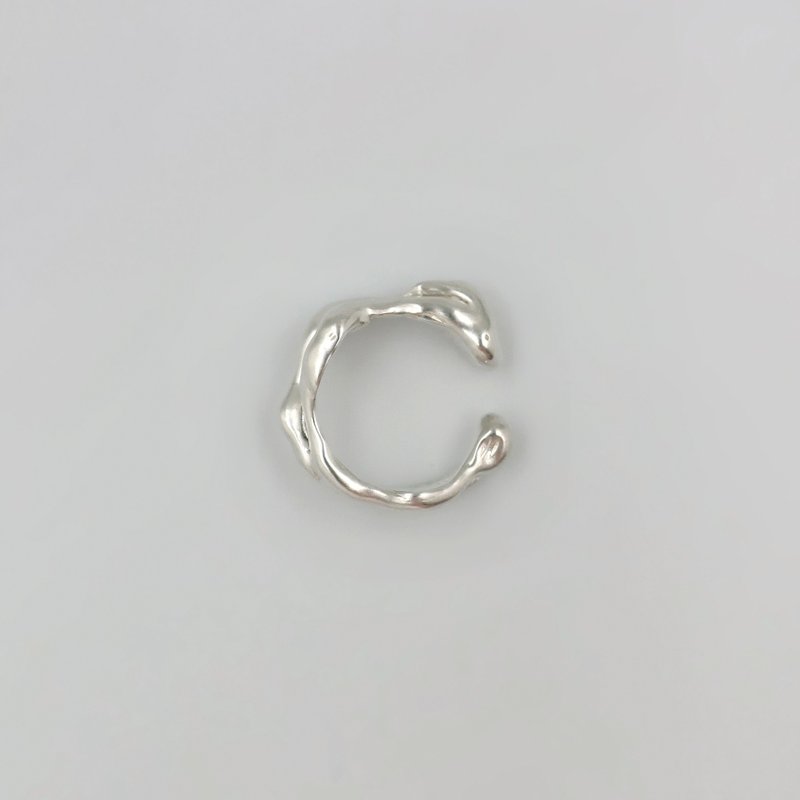 | FLUX | Flux Silver 2 way Ear Cuff / Pinky Ring - ต่างหู - เงินแท้ สีเงิน