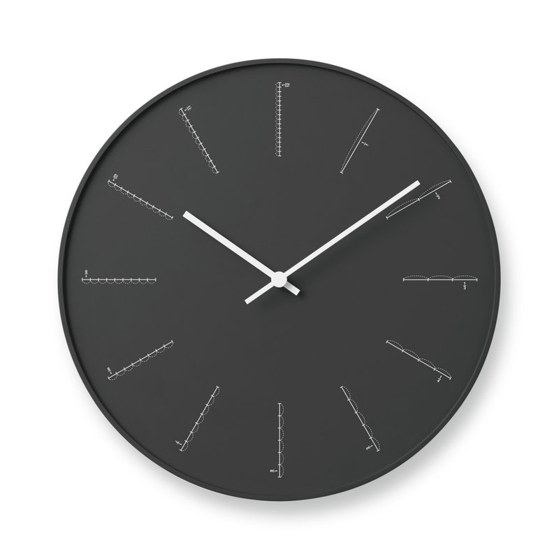 Lemnos Divide Clock - Black - นาฬิกา - พลาสติก สีดำ