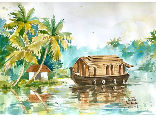 AnaMuStudio Kerala art watercolor