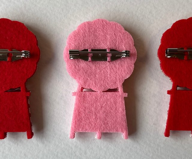 3D刺繍ブローチ・花輪スタンド 3色展開 - ショップ ハイカロリイ