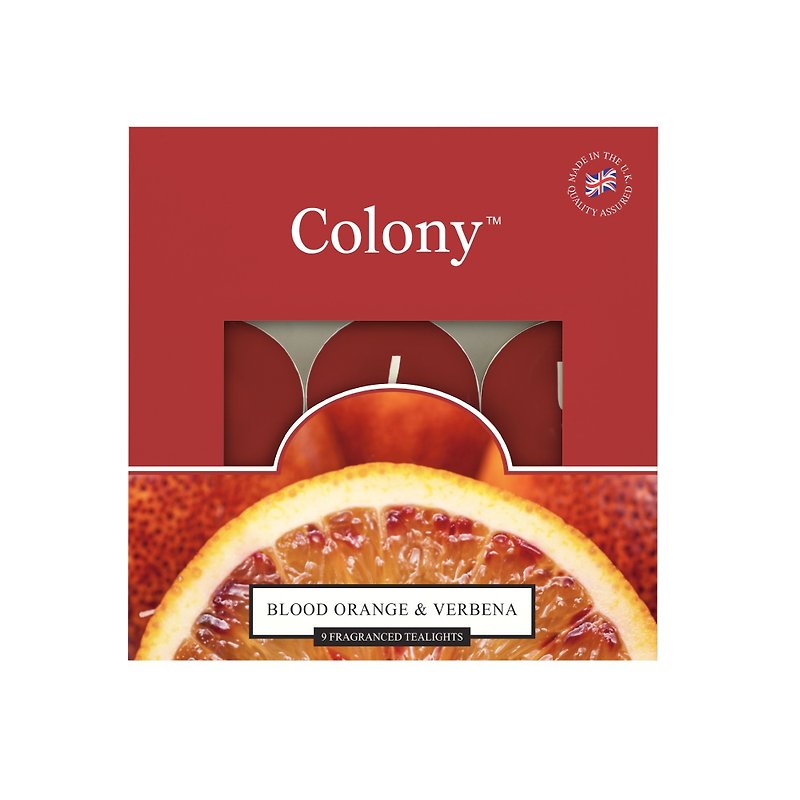 British candle Colony series-red orange verbena 9 pcs mini candle - เทียน/เชิงเทียน - ขี้ผึ้ง 