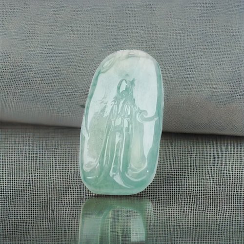 瓔珞珠寶盒 E.L.Jewelry Box 【悟道】冰種飄綠花翡翠無相佛項鍊 | 天然緬甸玉翡翠A貨 | 送禮