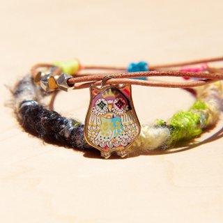 Valentine&amp;#39;s Day Gift Genuine Cowhide Sari Line Bracelet Bracelet-Colorful Owl (Adjustable)