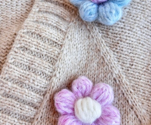 ☆CARLYN☆ Knit flower charm 3 colors 201126mm.8.jpg