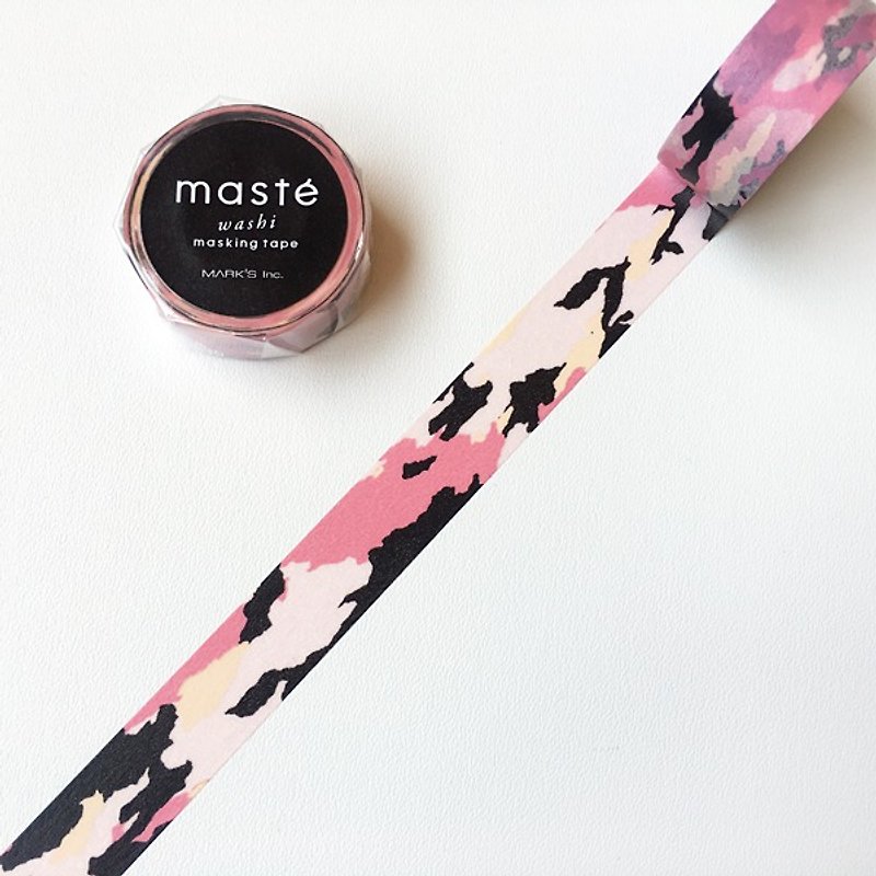 maste and paper tape Multi Pattern 【Pink camouflage (MST-MKT184-PK)】 - Washi Tape - Paper Multicolor