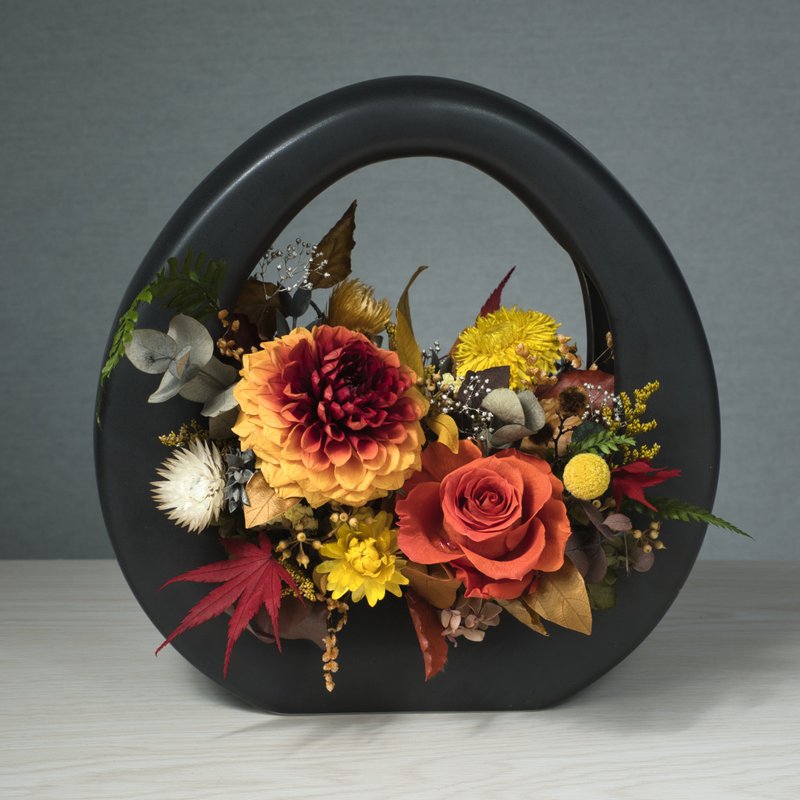 Autumn Whispers Series -Large Preserved Autumn Leaves Flower Arrangement - Dried Flowers & Bouquets - Plants & Flowers Red