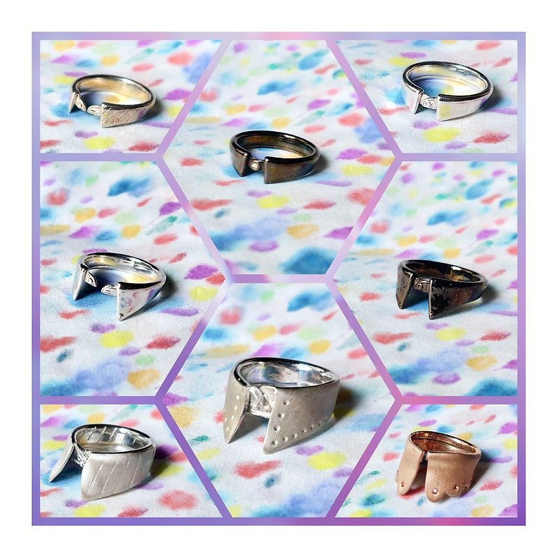 Funny Collar Silver Ring - แหวนทั่วไป - เงินแท้ สีเงิน