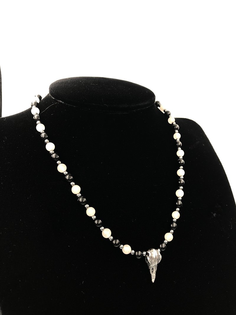The original bird head short necklace - Necklaces - Sterling Silver Silver