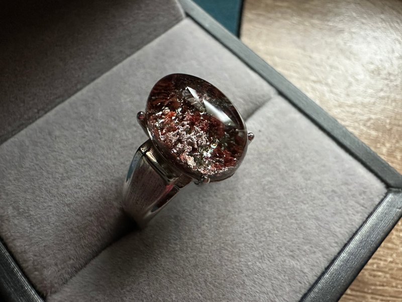 花幽靈帶彩 銀戒 - 戒指 - 水晶 