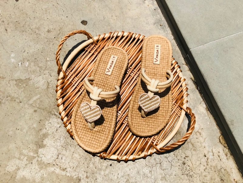 Hand made shoes - Women's Casual Shoes - Cotton & Hemp Khaki