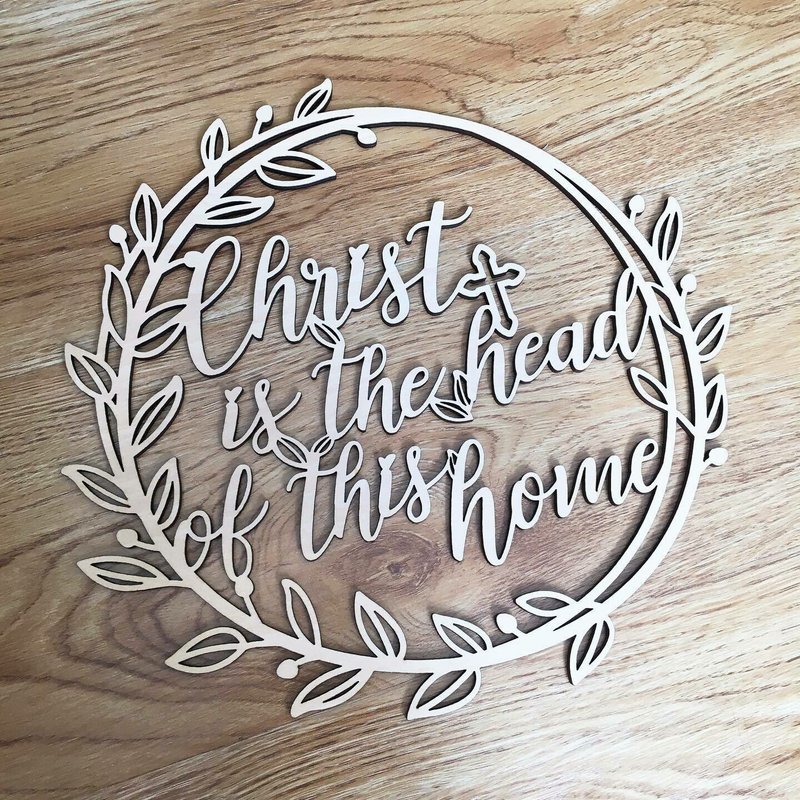 Christian Sign Wall Hanger - ของวางตกแต่ง - ไม้ 