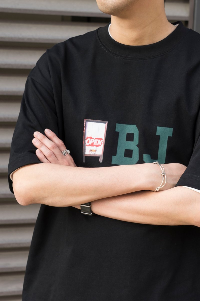 T-SHIRT 夏季新款休閒寬鬆圓領短袖街頭美式復古印花TEE恤 - 男 T 恤 - 棉．麻 多色