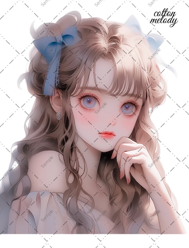 original sticker no.238 人物ステッカー オリジナルステッカー 人物ステッカー 女の子ステッカー オリジナル人物ステッカー - 貼紙 - 紙 