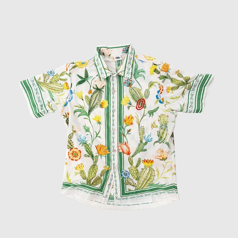 【Ostroy】Cactus Flower Resort Shirt_休閒襯衫 - 腳踏車/滑板/周邊 - 聚酯纖維 多色