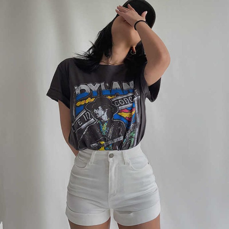 White Denim Mini Shorts - 女短褲/五分褲 - 聚酯纖維 白色