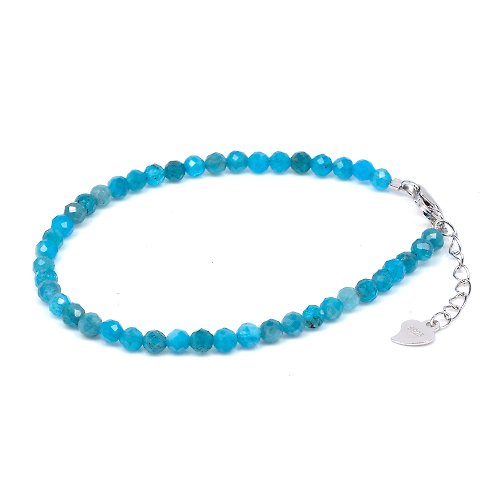 正佳珠寶 Gemsrich Jewelry 【正佳珠寶】【 簡約極細系列 】藍磷灰 3mm 藍磷灰手鍊
