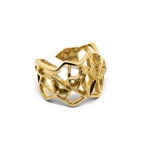 ARQUETYPE WIREFRAME Ring / Gold ( silver jewelry)