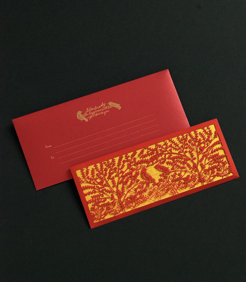 Jinyu Wedding Invitation Chinese Wedding Invitation Blue Bird Thunder Carving Sample Fee - การ์ด/โปสการ์ด - กระดาษ สีแดง