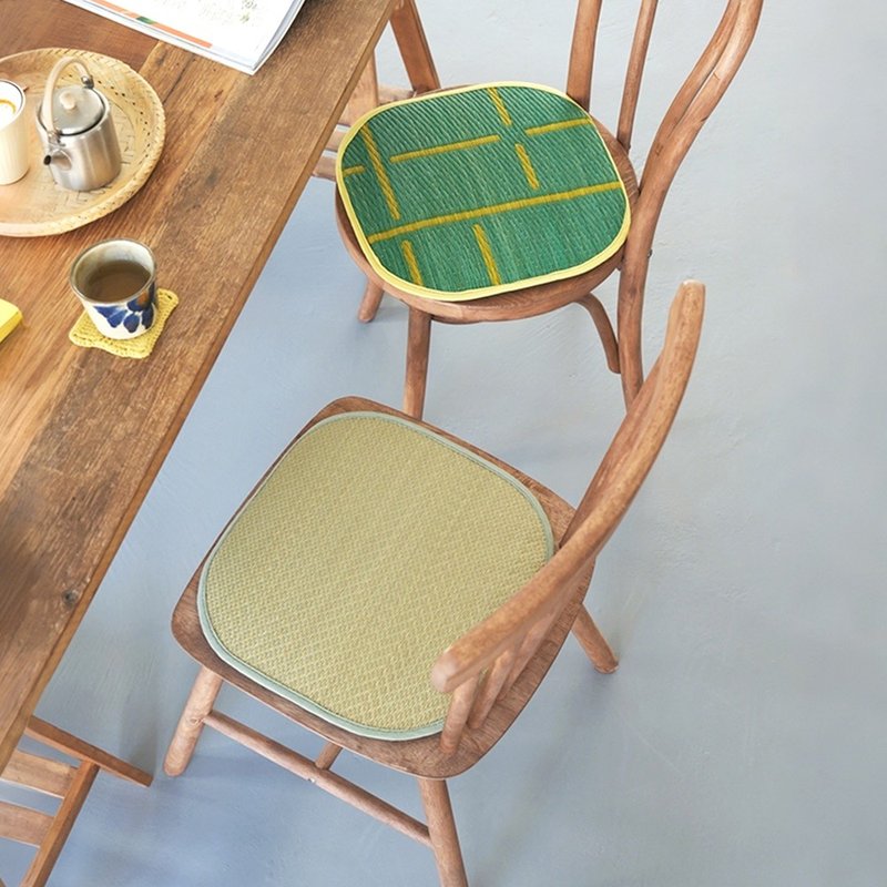 日本霜山 天然藺草透氣方形椅墊/坐墊(37x37cm) - 其他 - 其他材質 多色