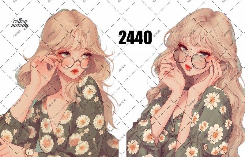 original sticker no.2440 character sticker original sticker original character sticker decorative sticker cotton melody - สติกเกอร์ - กระดาษ 