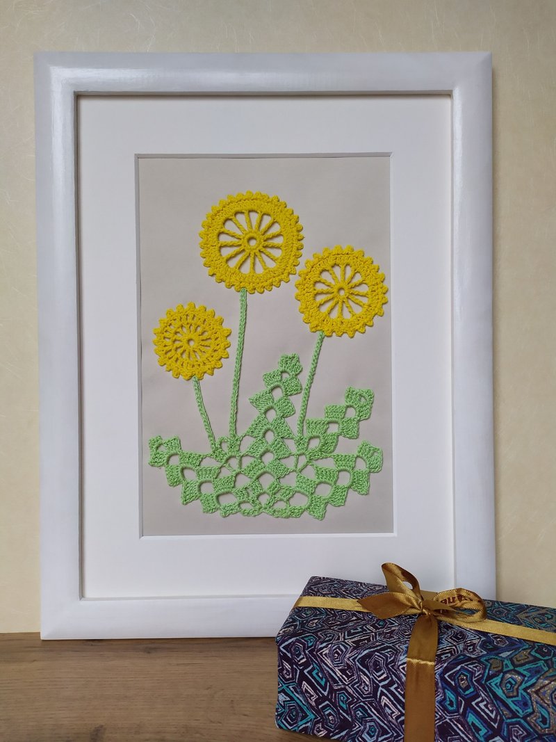 Miniature for a children's room Funny dandelions - Other - Cotton & Hemp Multicolor