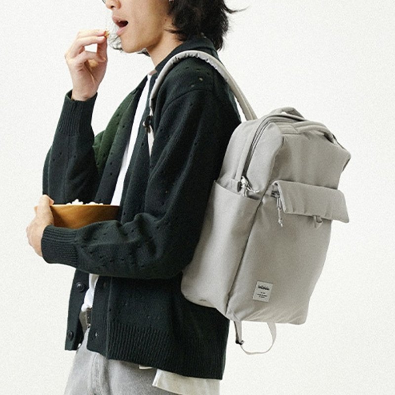 【新色】CARTER系列 | 方型15吋筆電背包L號 CARTER ECO(柔灰色) - 後背包/背包/書包 - 環保材質 灰色