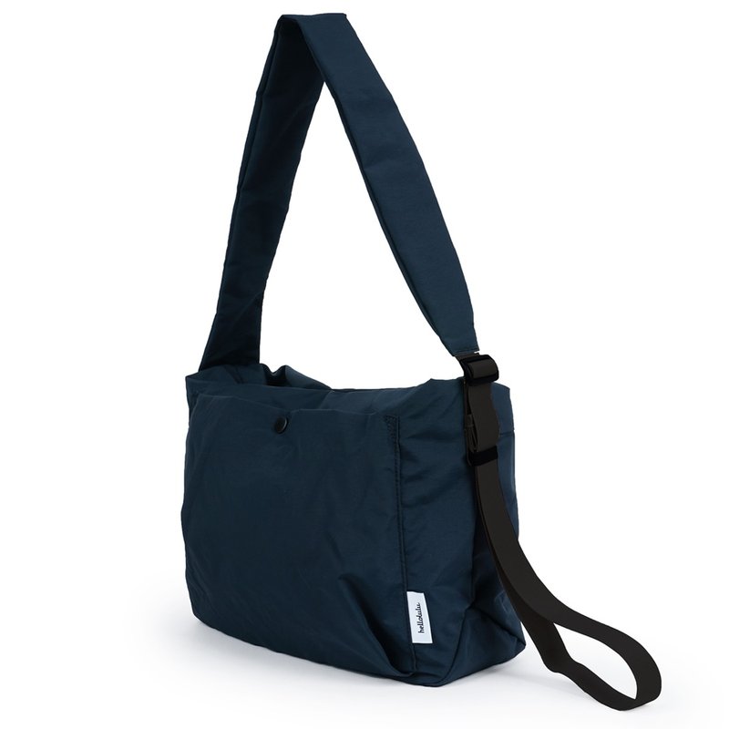 Messenger Bag Crossbody Bag | NICK 2 Way Drawstring Shoulder Bag (Prussian Blue) - Messenger Bags & Sling Bags - Nylon Blue