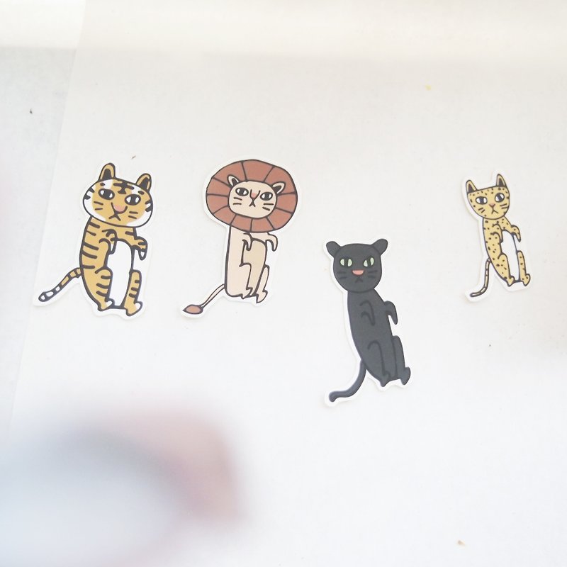 貓科動物-霧面貼紙 - 貼紙 - 紙 多色