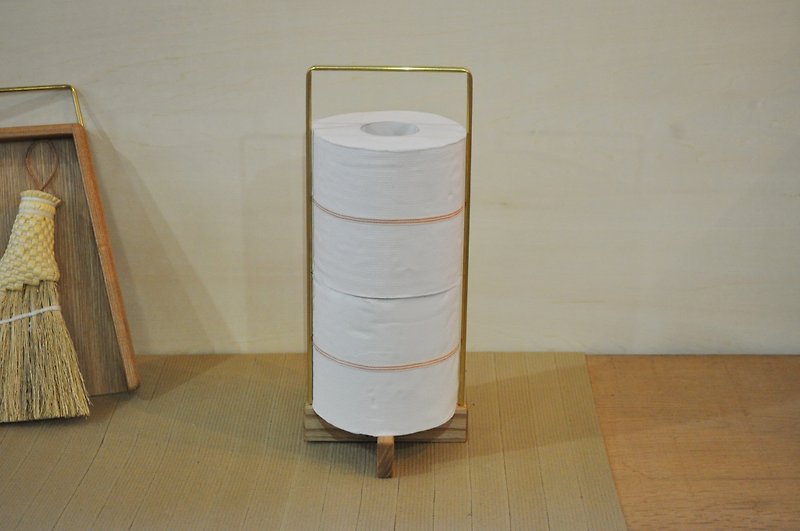 シンプルなトイレットペーパースタンド - バス・トイレ用品 - 木製 カーキ