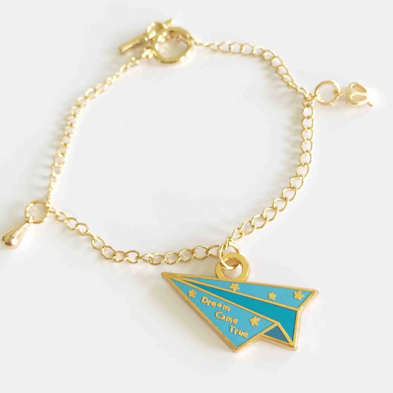 Paper Plane Dream Come True Bracelet - Bracelets - Other Metals Gold
