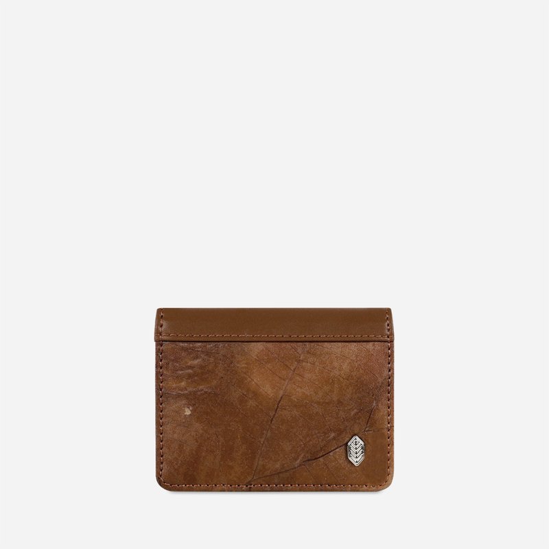 Bi-fold Cardholder Wallet - Brown - 名片夾/名片盒 - 植物．花 咖啡色