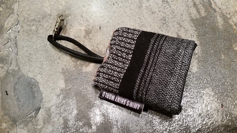 AMIN'S SHINY WORLD handmade custom national wind coarse weave Wallets H - ที่ห้อยกุญแจ - ผ้าฝ้าย/ผ้าลินิน หลากหลายสี