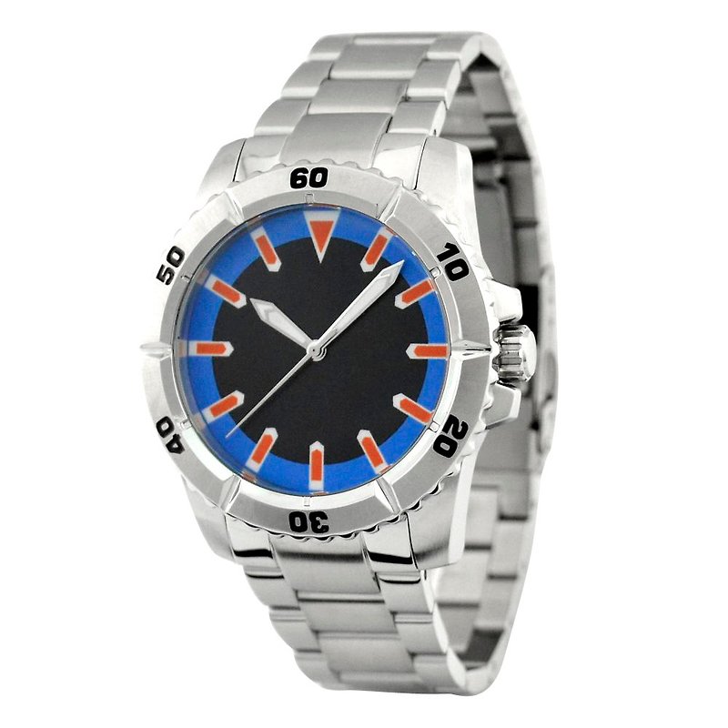 Diver dive watch with steel strap-leisure-free shipping worldwide - Women's Watches - Other Metals Gray