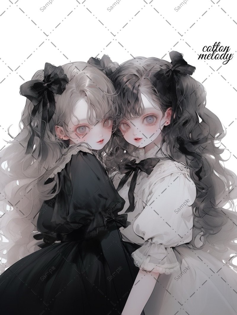 original sticker no.573 人物ステッカー オリジナルステッカー 人物ステッカー 女の子ステッカー オリジナル人物ステッカー - 貼紙 - 紙 