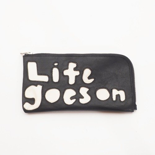 crazy_lite_enrich cow leather Long wallet [life goes on]（黒）18×9/財布/wl001life
