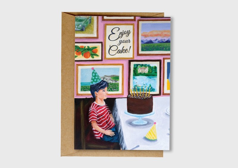 Artisanu | Enjoy Your Cake! Birthday Boy Greeting Card - Cards & Postcards - Paper 