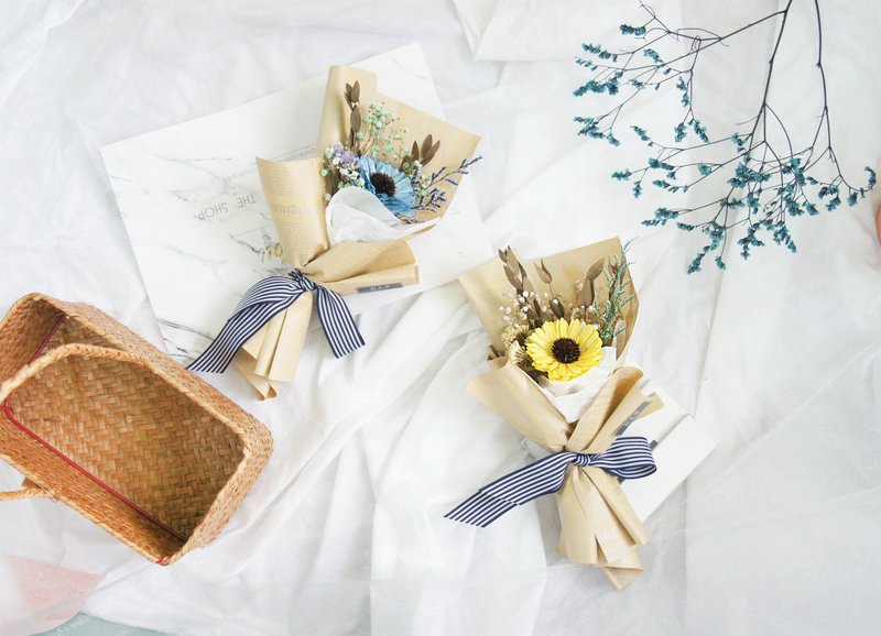 [Sunflower Fresh Bouquet_S] Graduation Bouquet/Dry Bouquet - Dried Flowers & Bouquets - Plants & Flowers Yellow