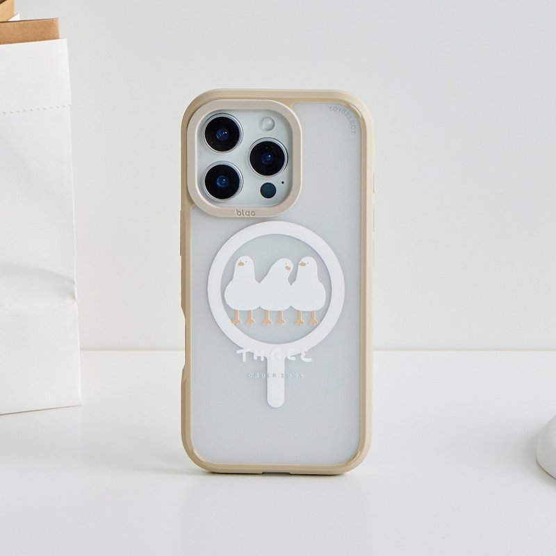 來點動物三隻鴨極光霧透MagSafe iPhone手機殼 - 手機殼/手機套 - 塑膠 多色