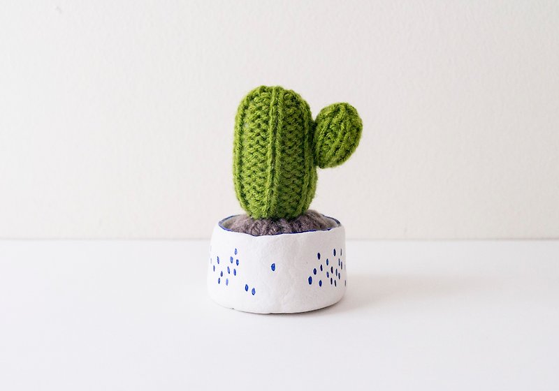 Miniature Knitted Cacti - home decor - Items for Display - Other Materials Multicolor