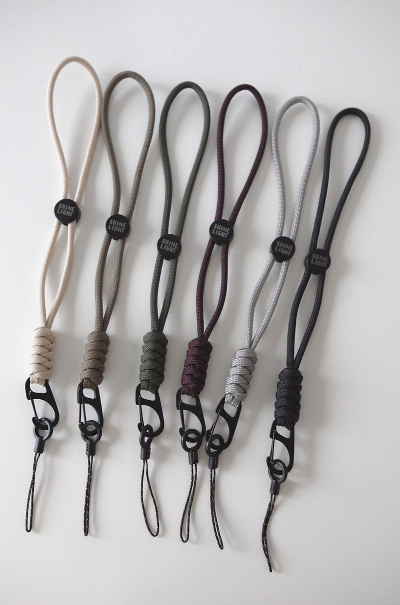 美國傘繩手工編織丨手腕繩 耳機掛繩 【素色17色】 - 掛繩/吊繩 - 尼龍 多色