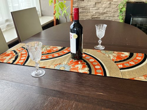 C508、値下‼️帯リメイク、インテリア、高級、テーブルセンター C508、値下‼️帯リメイク、インテリア、高級、テーブルセンター