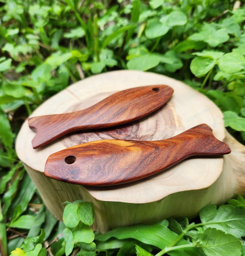 (Ready stock) Handmade log fascial rod_fish plate - Fitness Accessories - Wood 
