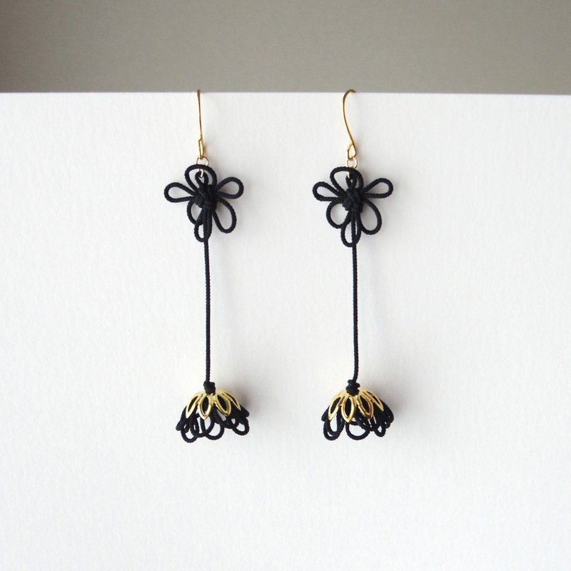 ピアス　日々の暮ぐれ・筆 - 耳環/耳夾/耳骨夾 - 其他金屬 黑色