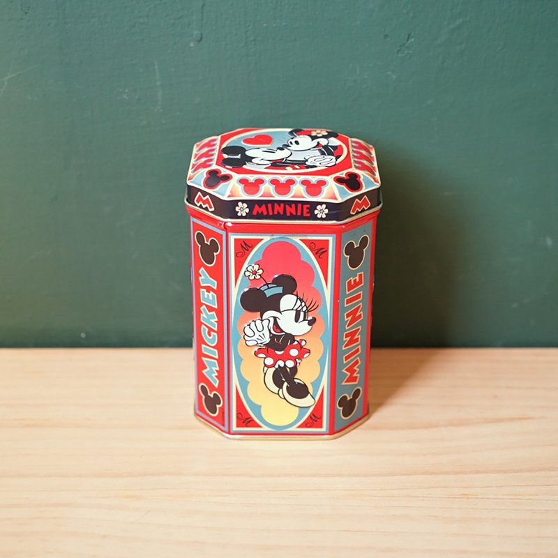 [Arctic second-hand groceries] Old Mickey Mouse tin box from the 2000s - กล่องเก็บของ - โลหะ สีแดง